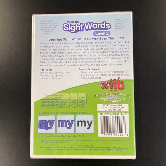NEW: Meet the Sight Words: Level 2 - DVD - Picture 2 of 3